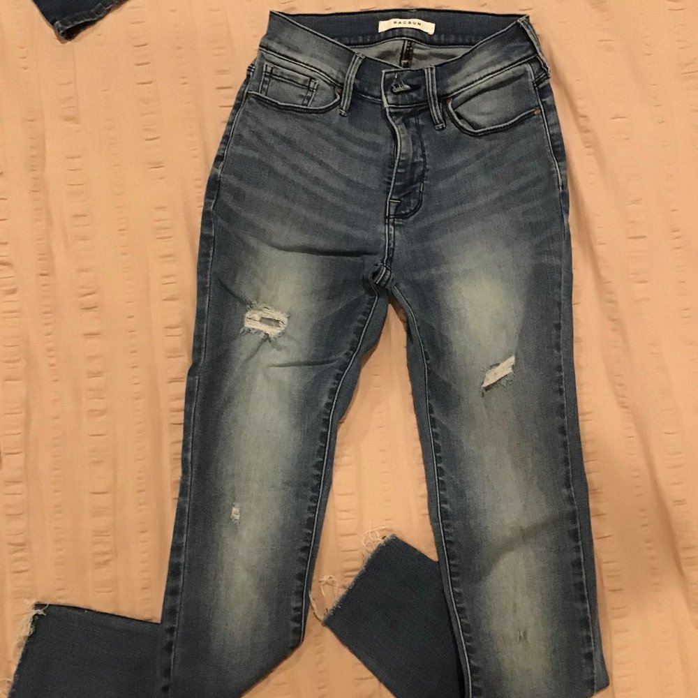 Womens medium washed high rise jeggings